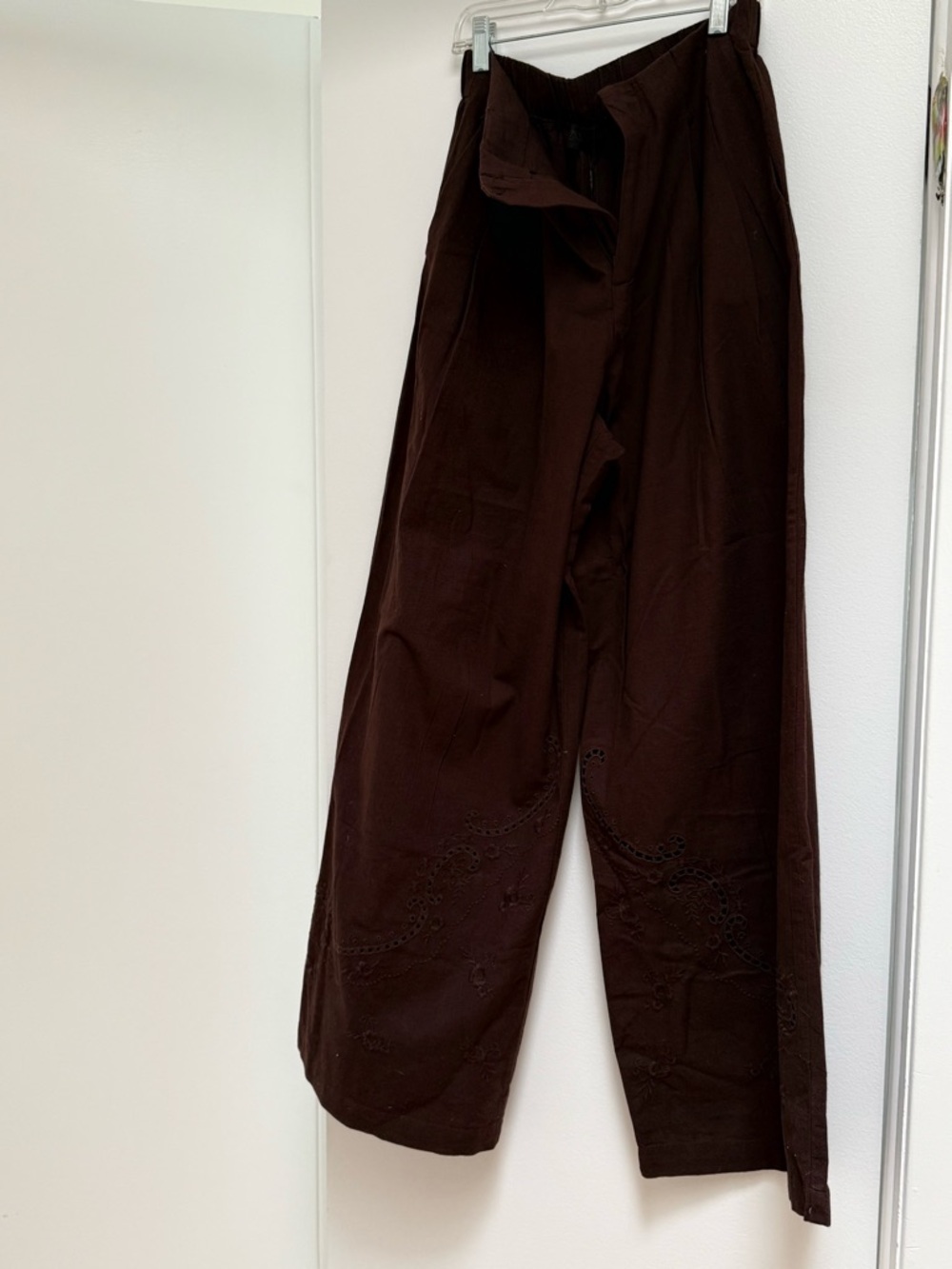Women Brown Wide-Leg Pants - Casual Comfort